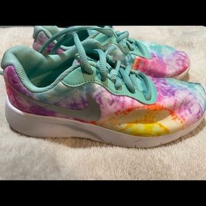 Girls Tie Dye Nike Running Sneakers